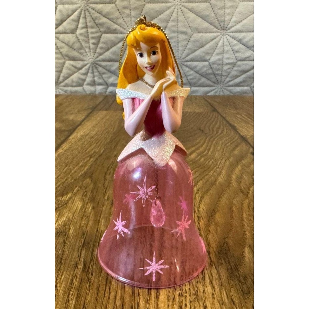 Vintage Disney Princess Aurora Sleeping Beauty Glass Bell Christmas Ornament‎
